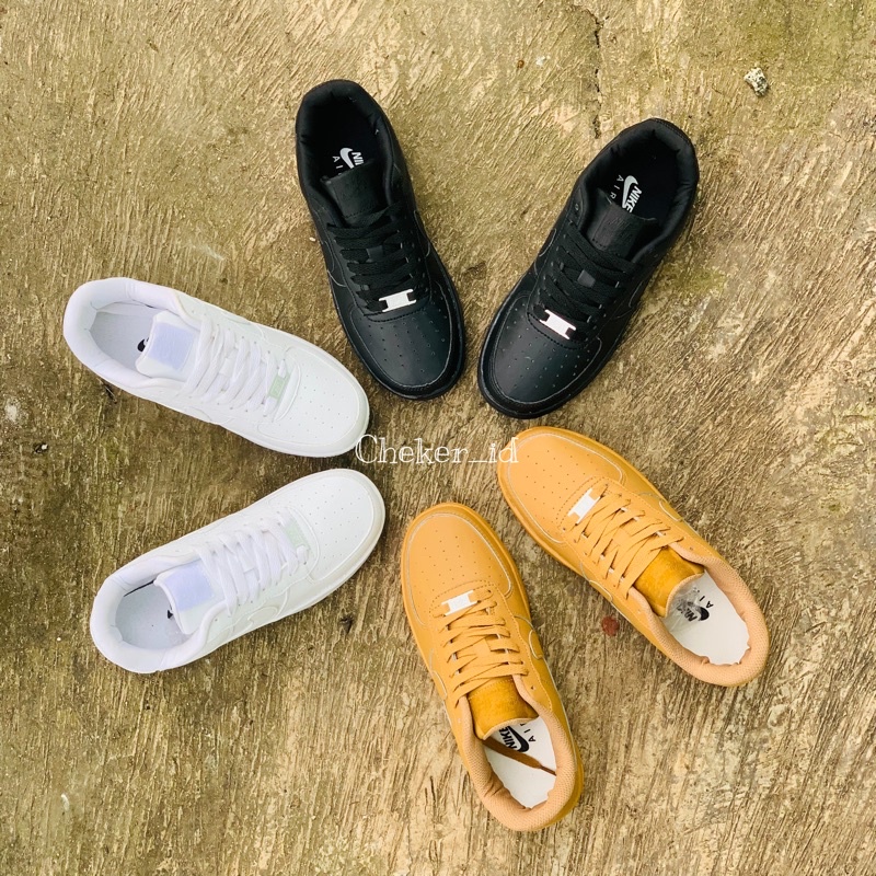 SEPATU SNEAKERS PUTIH PRIA &amp; WANITA FULL WHITE BLACK HITAM POLOS BROWN TAN COKLAT SEPATU WANITA SEPATU PRIA SEPATU SNEAKERS ANAK PEREMPUAN SNEAKERS ANAK LAKI LAKI SEPATU CASUAL