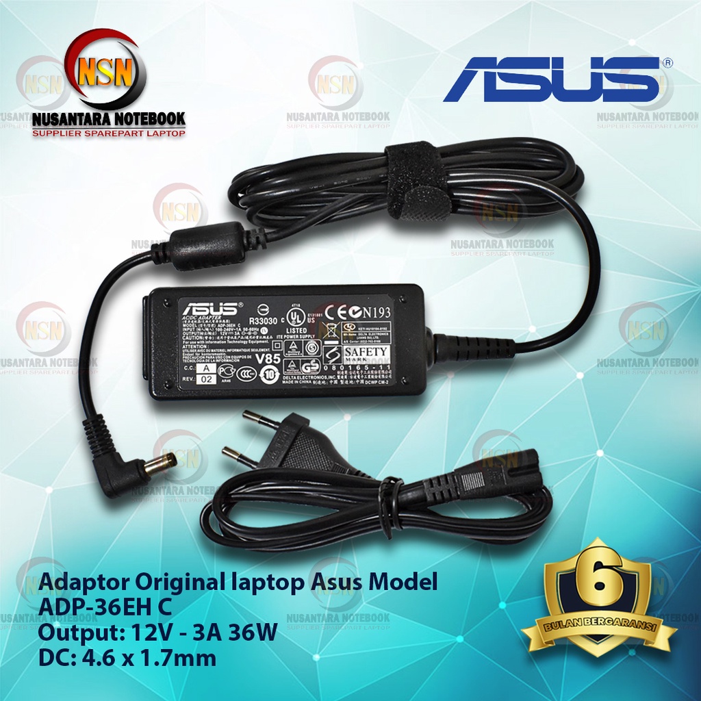 Adaptor Charger Laptop Asus ADP-36EH 12V-3A 36W DC 4.6 X 1.7mm