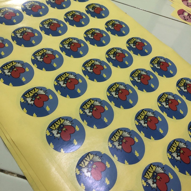 cetak dan cutting sticker stiker bontak bisa untuk label kemasan produk komunitas dll