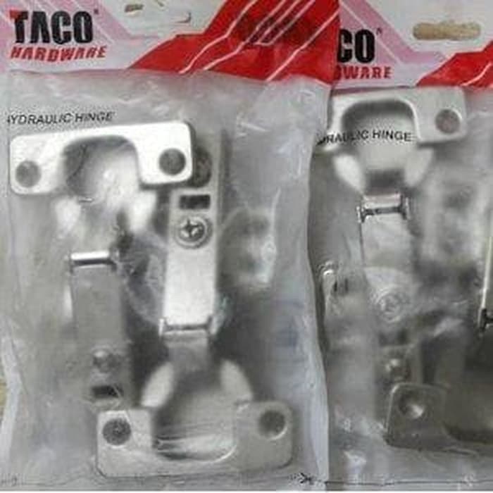 Engsel Sendok TACO Slow Motion Soft Close Clip On Hidrolik (SM) - setengah bengkok