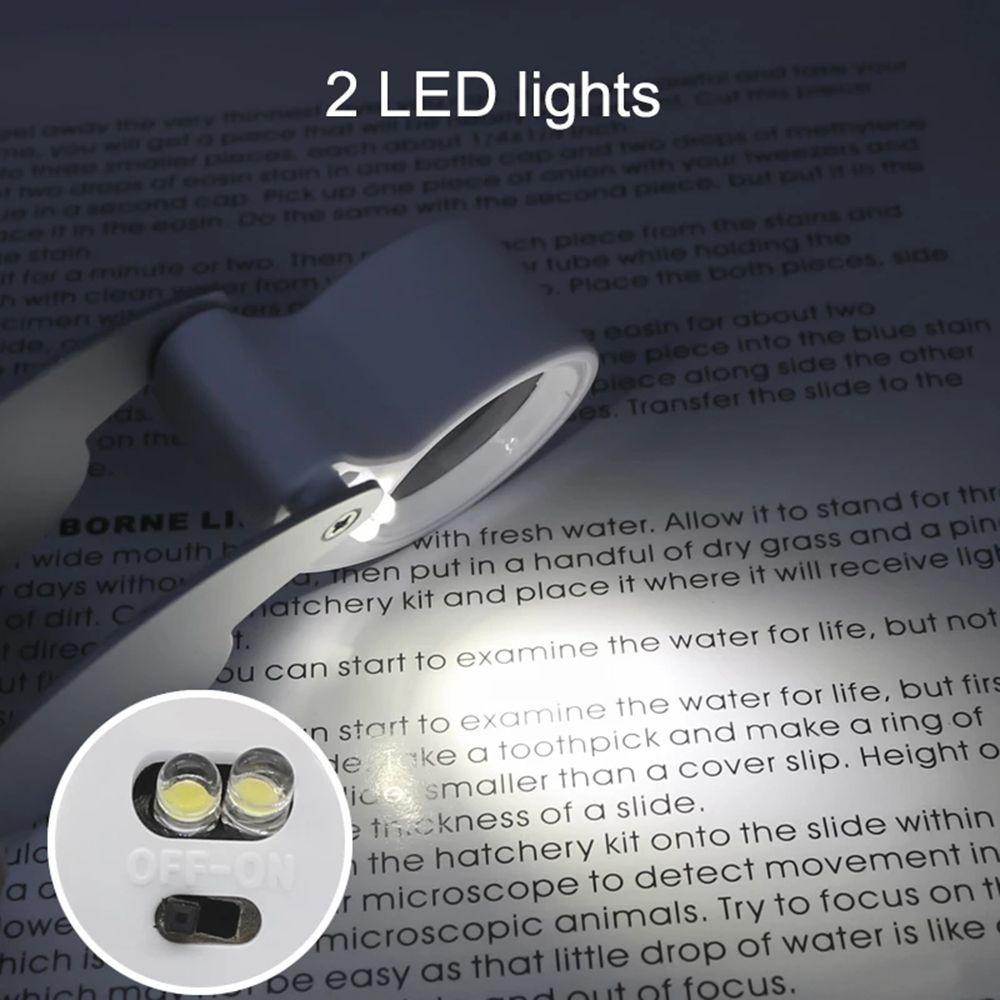 Kaca Pembesar Nanas Untuk Apresiasi Giok 40X Pocket Illuminated Loupe 2led