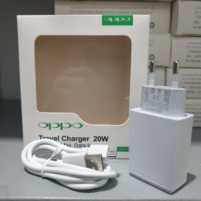 FAST CHARGER OPPO 20W MICRO USB V8 CABLE