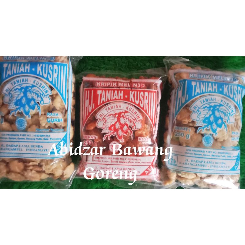 Keripik Melinjo Hj Taniah- Kusrin 250gram/Gurih/Manis/Pedas