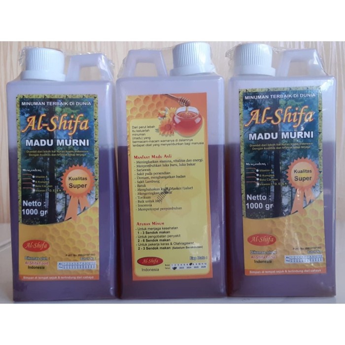 

201nhgg Al-Shifa Madu Murni 1Kg | Al Shifa Madu Asli | Alshifa Madu Lebah Liar Ds201Fs