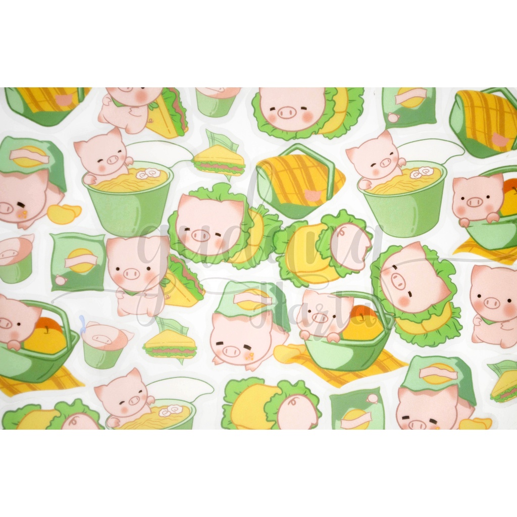 Stiker Pet Babi Imut Sticker Cute Pig Simple Scrapbook DIY GH 303836