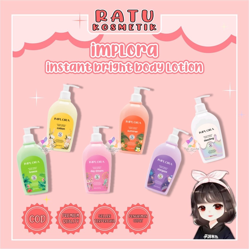 ❤ RATU ❤ Implora Insta Bright Body Lotion 300ml | Stargaze | Summer | Breeze | Day Dream | Cotton | Dazzling