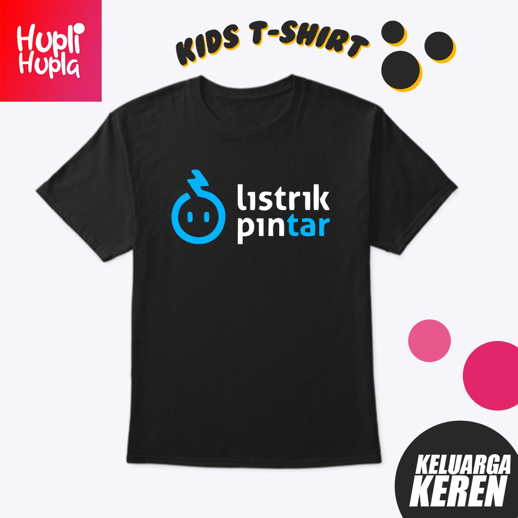Kaos Anak PLN Listrik Pintar Bahan Distro Katun Combed