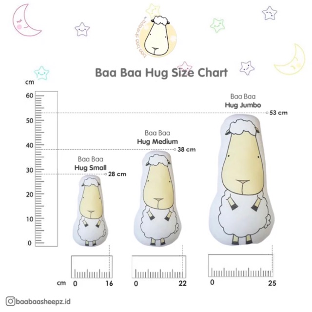 Baa baa Sheep Hug Small Medium Large / Baabaa sheepz Baabaasheepz / Baabaasheep Bantal Anak Bayi