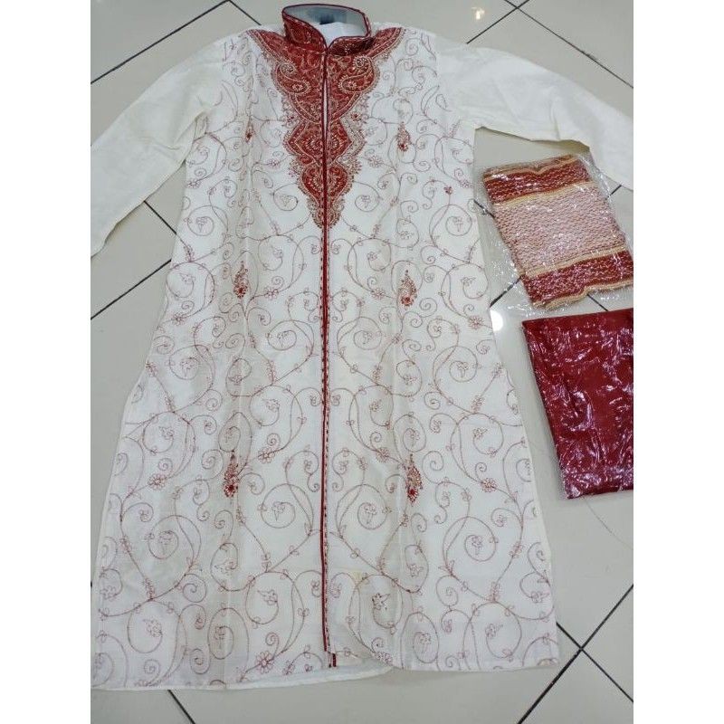 Set baju dan celanan india/ kurta sherwani wedding jodha akbar / baju india / stelan india wedding