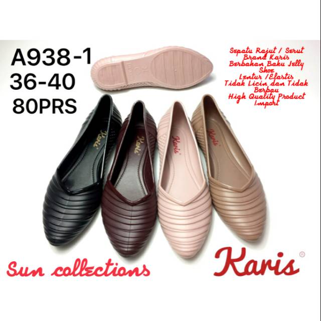 Flatshoes Rajut Wanita Karis A938-1 Import