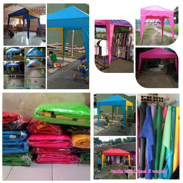 Tenda 1,5x2,5 mtr, tenda bazar, tenda cafe warna orange, tenda warna orange