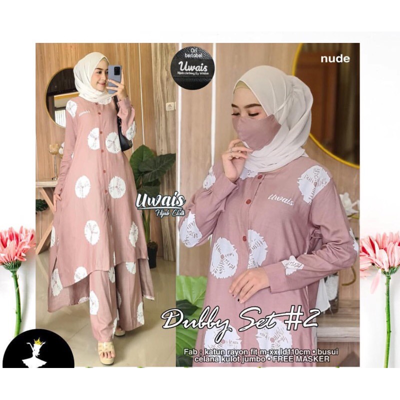 READY DUBBY SET UWAIS ORIGINAL | SETELAN WANITA