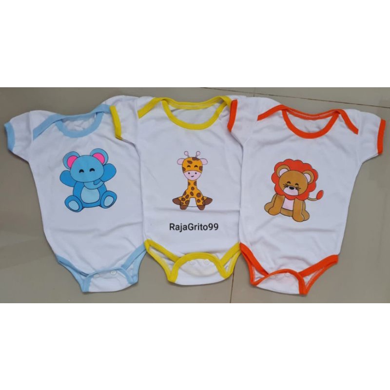 Jumper Bayi Motif - Print bahan Katun / JUMPER Bayi Praktis Jumsuit Newborn