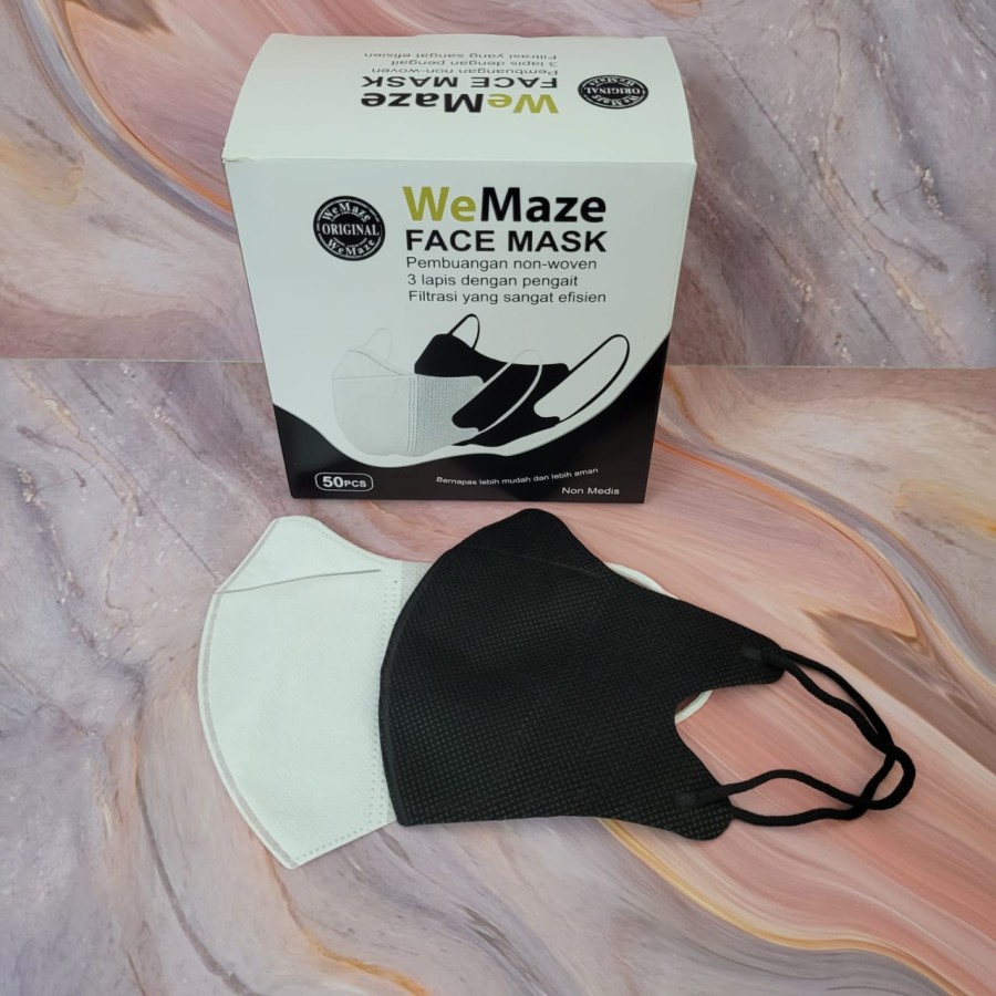 masker duckbill WEMAZE isi 50/MASKER DUCKBILL HITAM/MASKER DUCKBILL PUTIH/masker duckbill isi 50/ masker warna warni