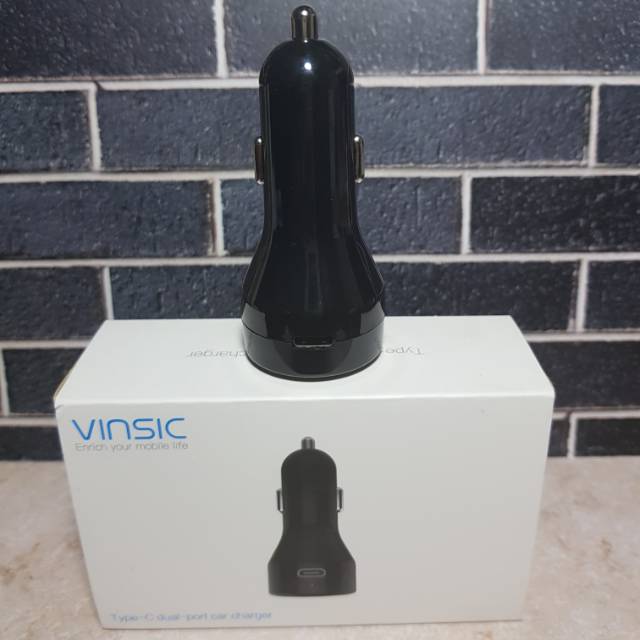 Vinsic type c dual port car charger VSCC207