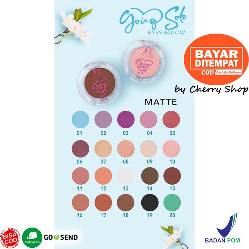 [BPOM] Madame Gie Going Solo Matte Pressed Eyeshadow - Make Up By Cherry Shop