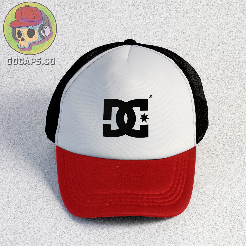 DC | Trucker Hat | Topi Pria | Trucker | Baseball | Brand | Topi Jaring | Gocaps