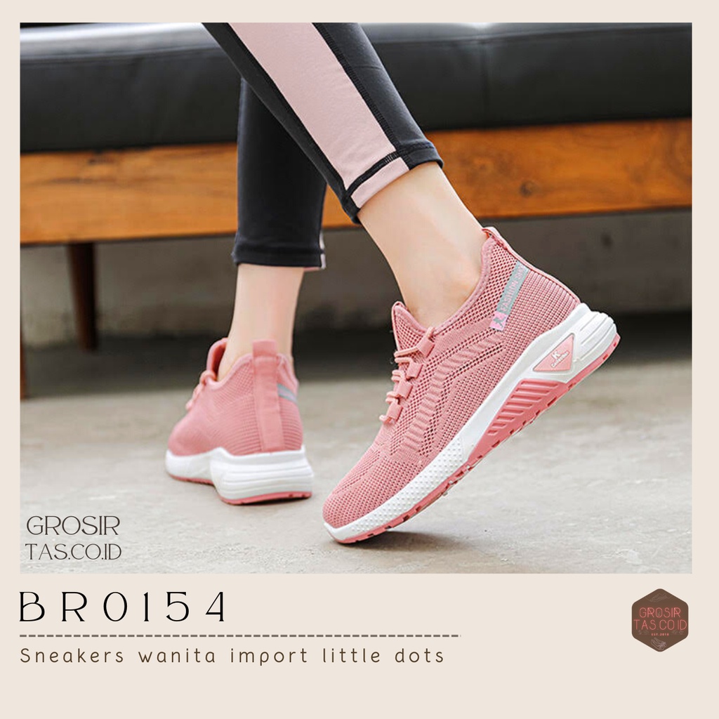 GROSIRTAS &quot;FREE BOX&quot; LV0154 Sepatu Sneakers Wanita Fashion Little Dot Import