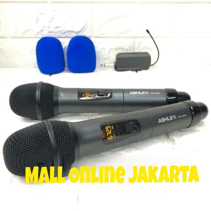 Mic wireless Ashley the voice handle microphone genggam