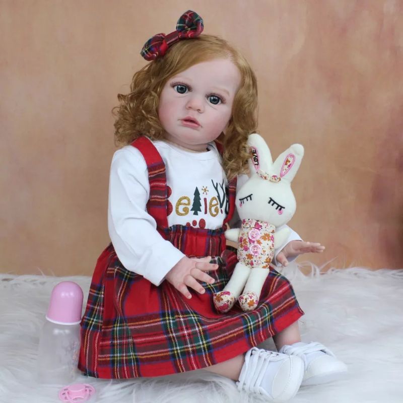 Boneka Reborn Cewek Wajah Jerman  60 cm Premium Mirip Manusia Keren