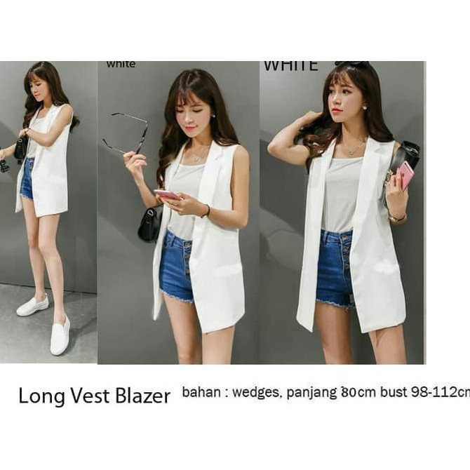 YUK BELI BLAZER FORMAL TANPA LENGAN WANITA U002F BLAZER KERJA HITAM PANJANG WANITA FREE ONGKIR..