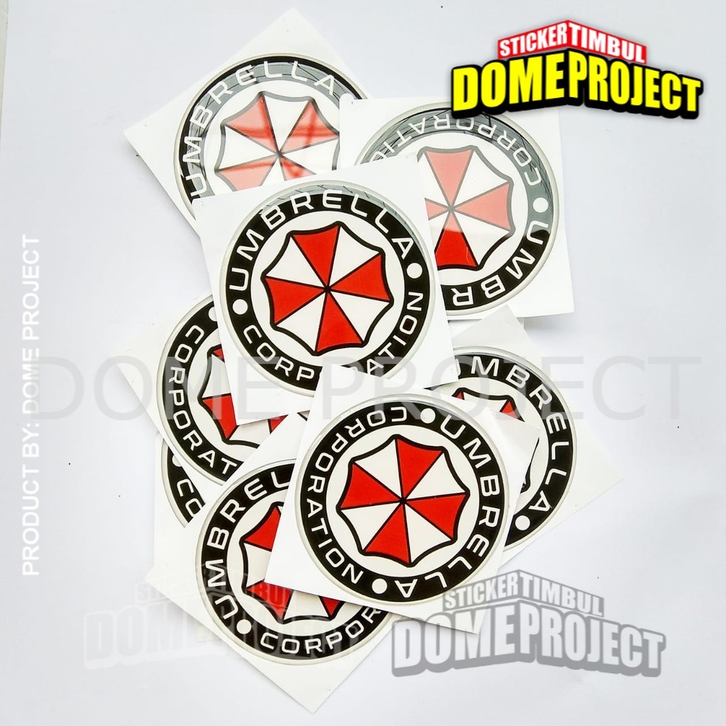 UMBRELLA CORPS RESIDENT EVIL EMBLEM STIKER RESIN LENTUR AKSESORIS SEPEDA MOTOR STIKER OUTDOOR