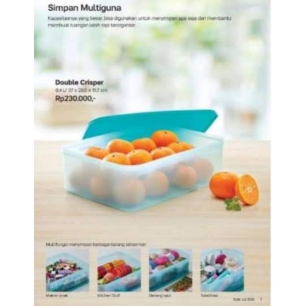 Jual Tupperware Double Crisper, hemat 35 Shopee Indonesia