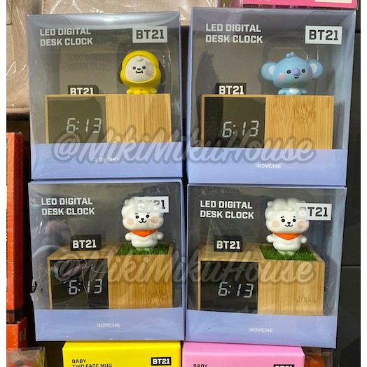 SALE OFFICIAL BT21 LED DIGITAL DESK CLOCK ROYCHE JAM OST WATCH MOUSE KEYBOARD MONITOR FIGURE ORI KOR