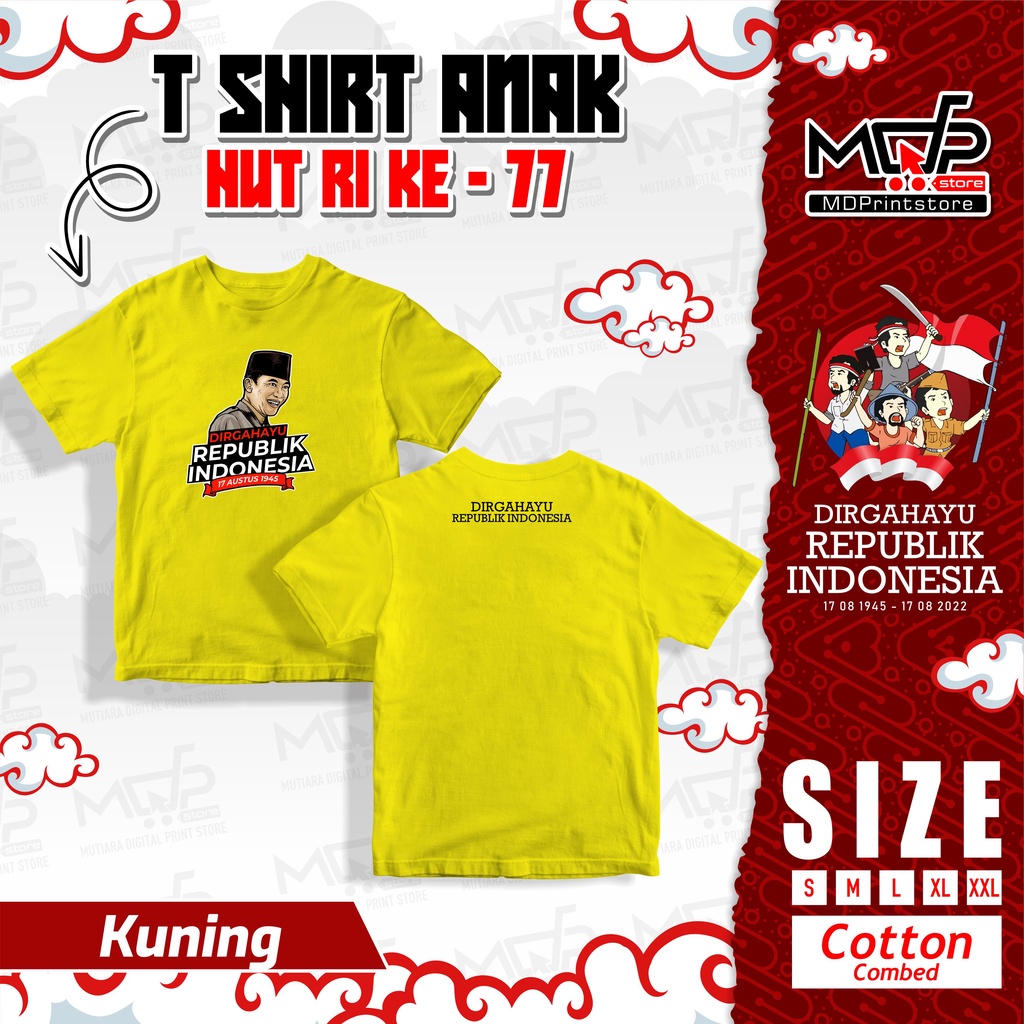 Jual KAOS ANAK HUT RI D AGUSTUSAN BAJU HARI KEMERDEKAAN TSHIRT