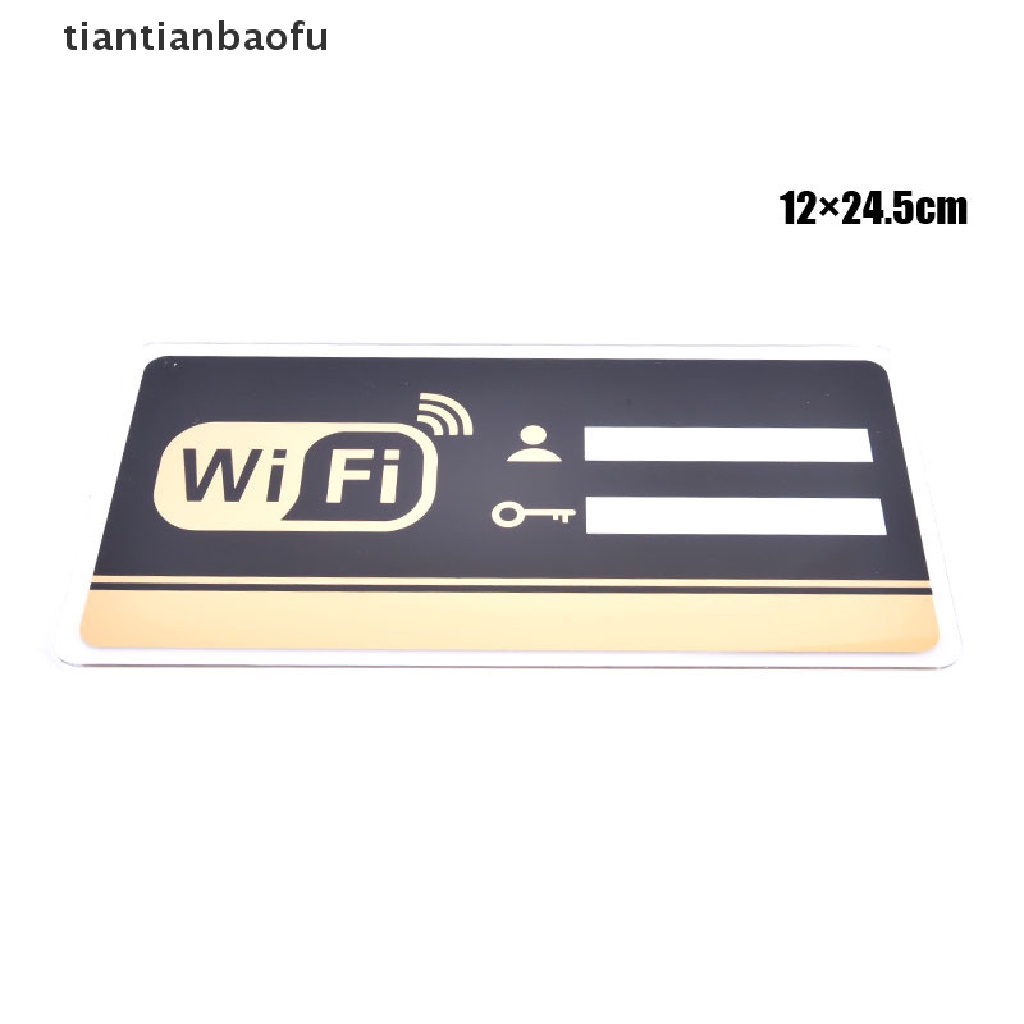 [tiantianbaofu] WIFI Sign 3D Acrylic Mirror Wall Sticker Rewritable Handwriting Account Password Boutique