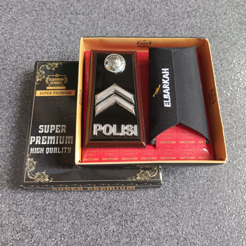PANGKAT BRIPDA BRIPTU BRIGADIR BRIPKA AIPDA AIPTU IPDA IPTU AKP PDH POLRI POLISI FULL AKRILIK LIS COKLAT SUPER PREMIUM pangkat bintara polri polisi perwira #1
