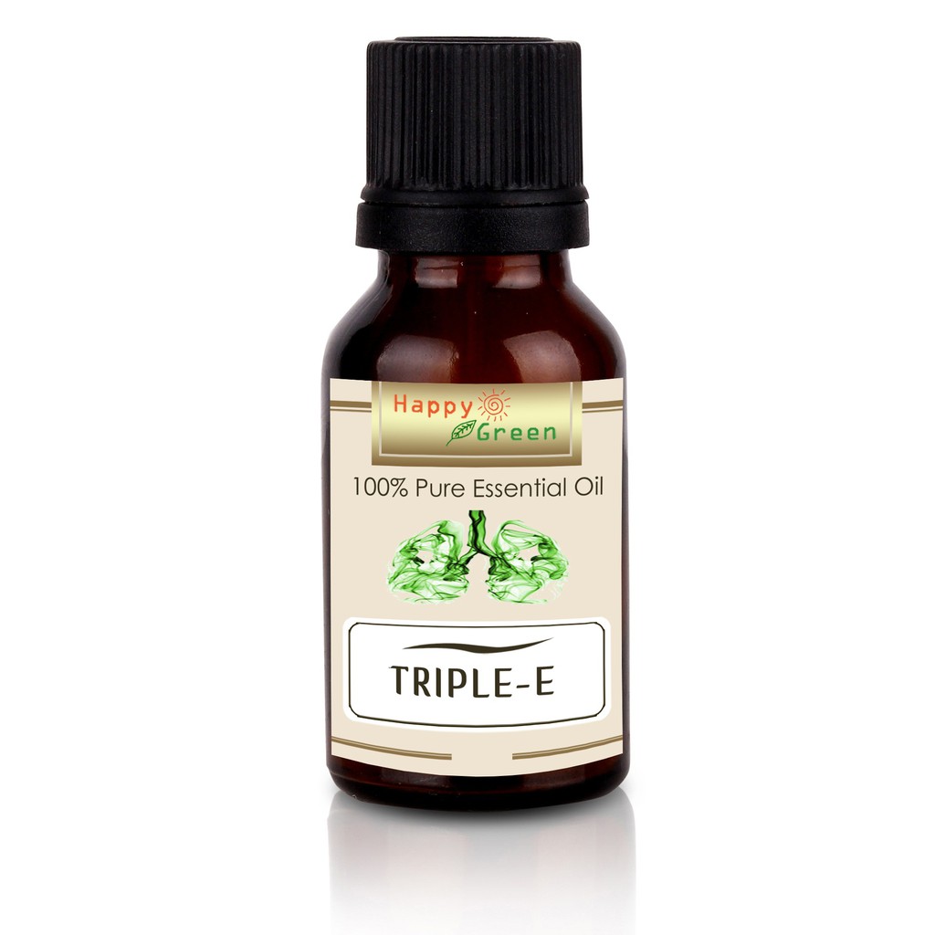 Happy Green Triple E Essential Oil - Minyak Pelega pernapasan Triple Eucalyptus