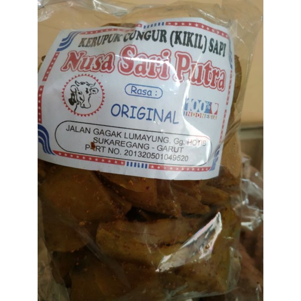 

Kerupuk Cungur Kikil Sapi Asli Rasa Original kemasan 500 gram