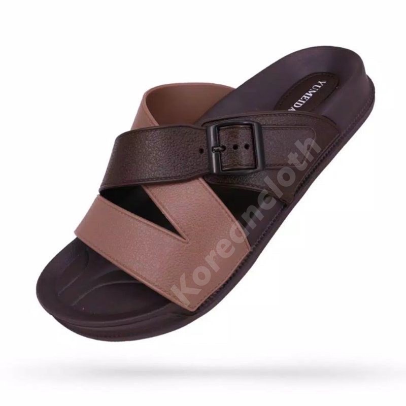 YUMEIDA 9091 SANDAL SLOP PRIA BAPAK BAPAK SANDAL KARET SLIP ON SANDAL KARET IMPORT