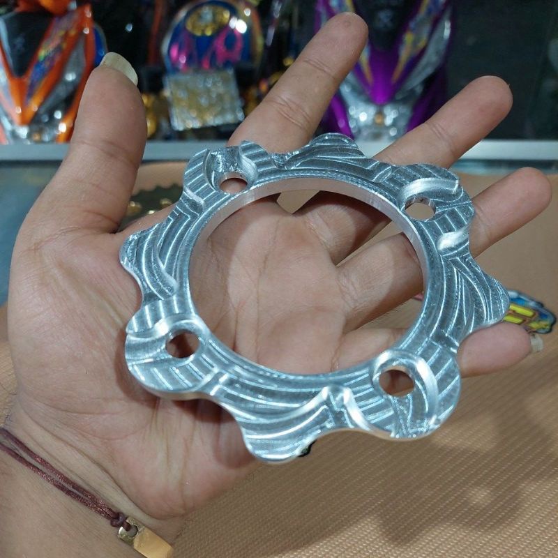pemanis manisan sprocket flange gear gir jupiter z king yamaha baut 4 bahan cnc custome-1