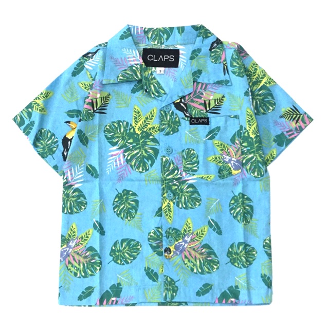 CLAPS - Monstera Loose Fit Print Shirt (Kemeja Anak)