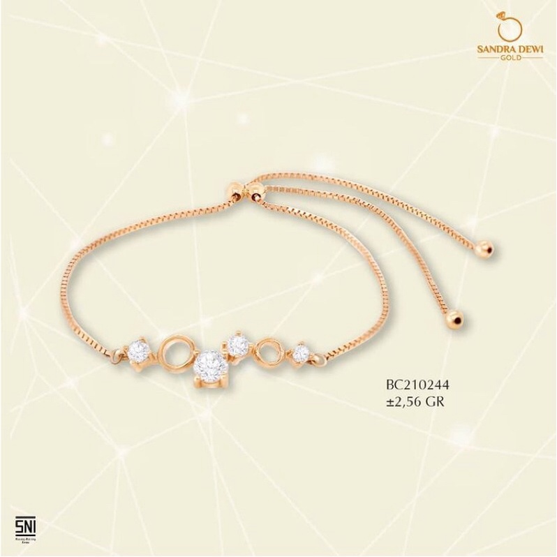 Sandra dewi Gold Gelang Serut Interstellar Galaxy Collection-BC210244