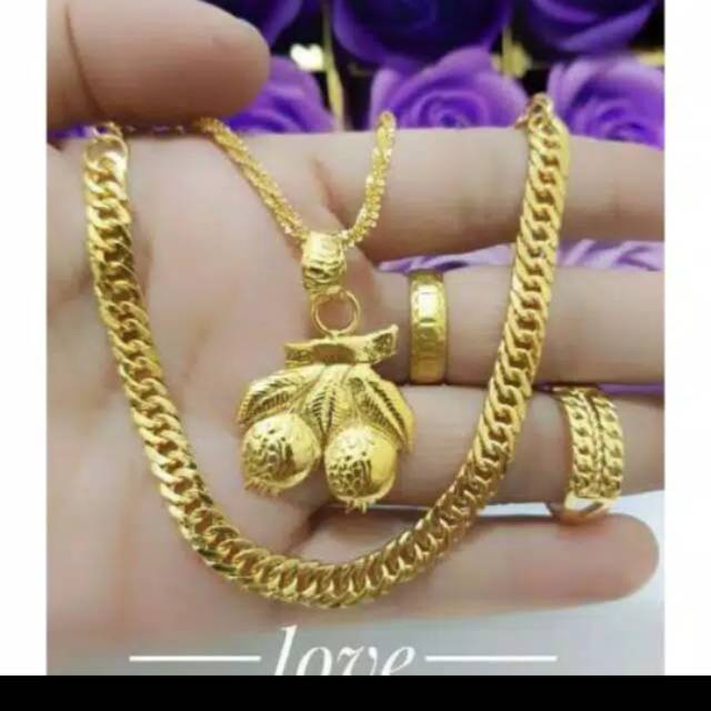 Set perhiasan lapis emas 24k