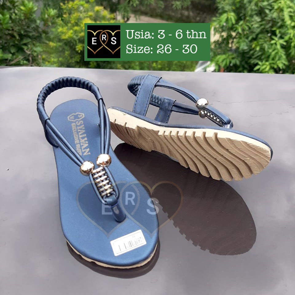 TOKOERS SDP07 Sepatu Sandal Anak Perempuan Umur 3 4 5 6 tahun - Motif Spiral