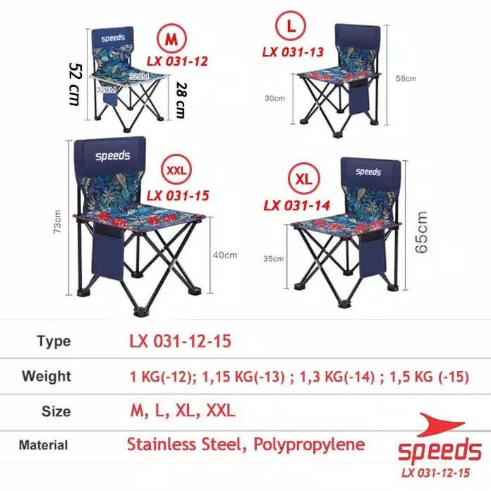 [KODE PRODUK 584] LYCRA'S Kursi Lipat Jumbo Outdoor Model Portable Kursi Santai Kursi Camping Free T