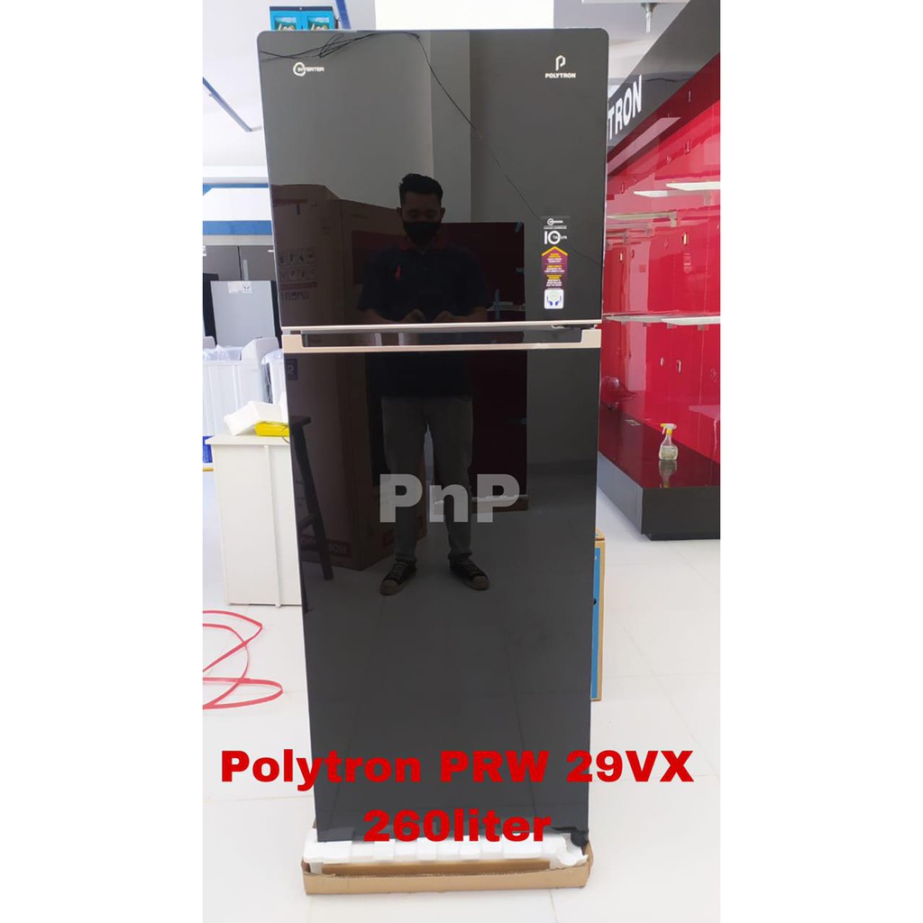KULKAS 2 PINTU POLYTRON PRW 29V (BELLEZA BIG LITTER-260LITER)-INVENTER