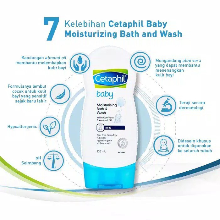 Cetaphil Baby Moist Bath &amp; Wash 230ML