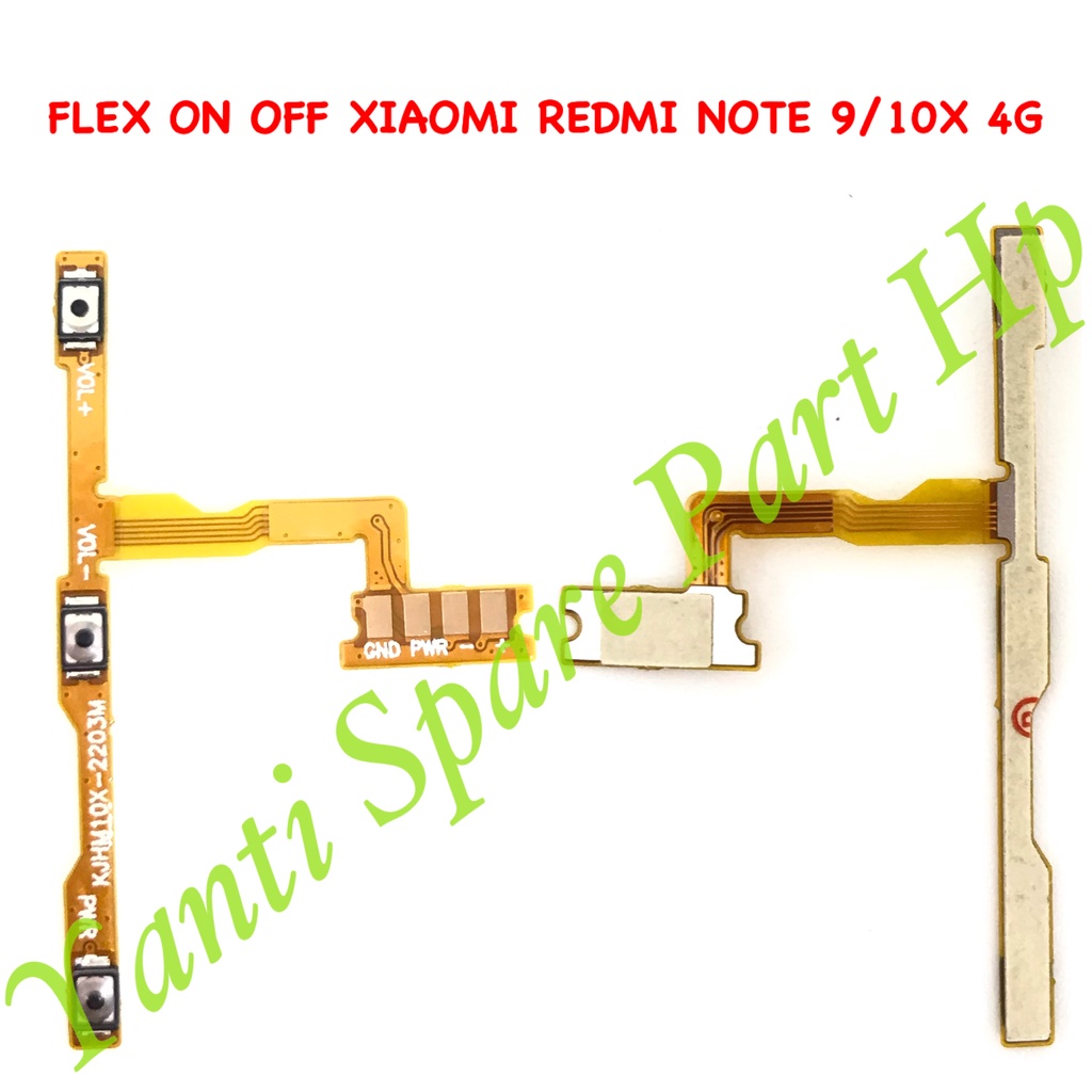 Flexible On Off Xiaomi Redmi Note 9 Redmi 10X 4G Original Terlaris New