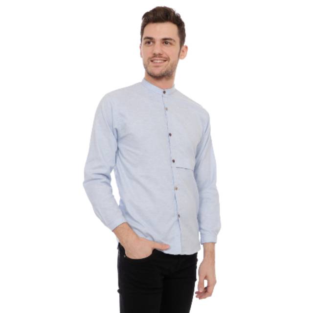 Daiki Baju Koko Pria Biru Muda