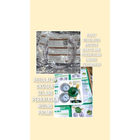 Regulator oksigen - paket regulator oksigen - alat pernafasan - selang masker oksigen