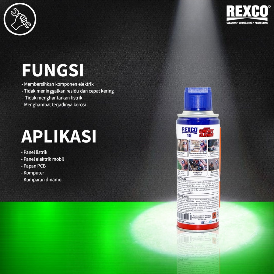 Rexco 18 Contact Cleaner / Pembersih Komponen Elektronik  220 ML