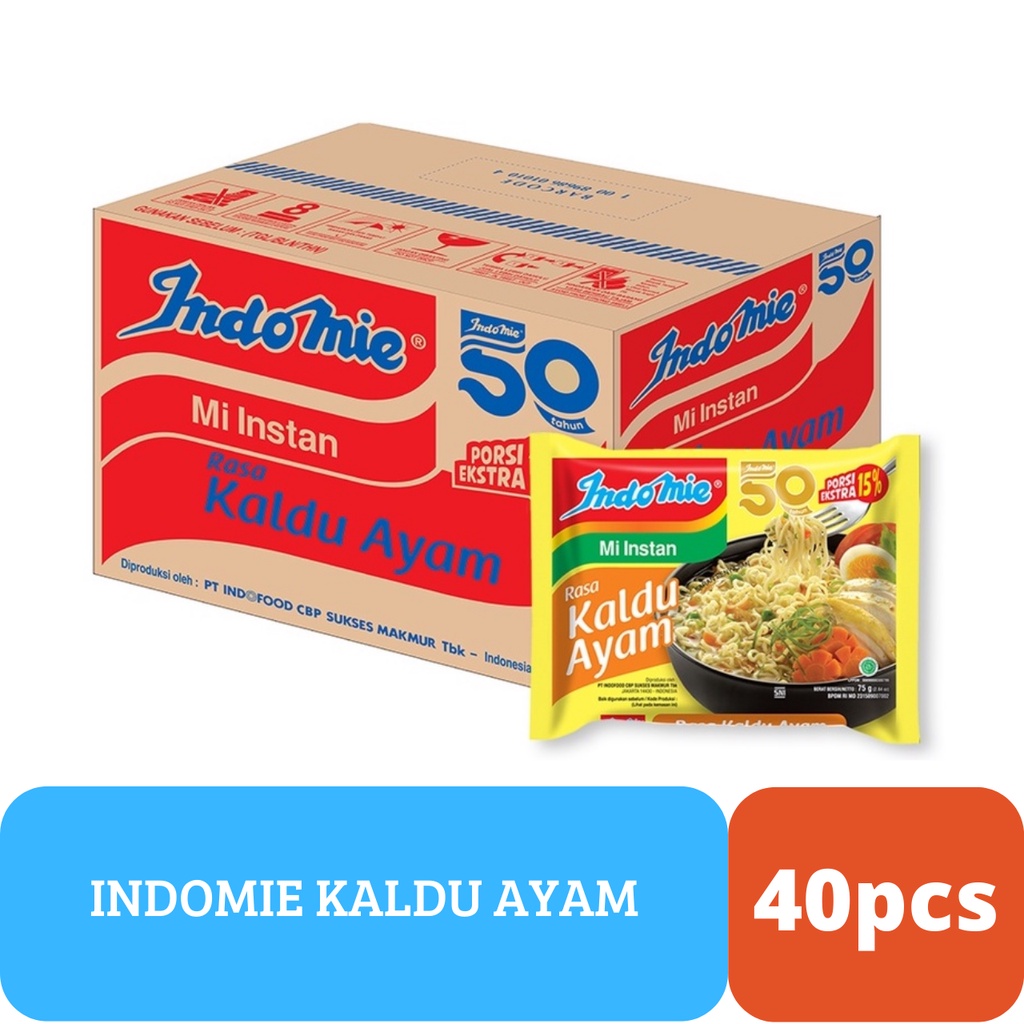 

Indomie 1 Dus Kaldu Ayam Isi 40 Pcs/ Mie instant Kuah Indomie