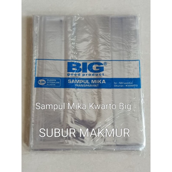 

Sampul Mika Buku Kwarto BIG / Sampul Buku Mika Kwarto BIG/ Sampul Buku Kwarto Mika BIG Transparant
