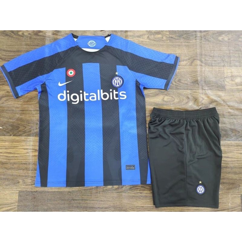 1Set jersey inter milan home 22 23 2022 2023 / Baju dan celana jersey inter milan home 22 23