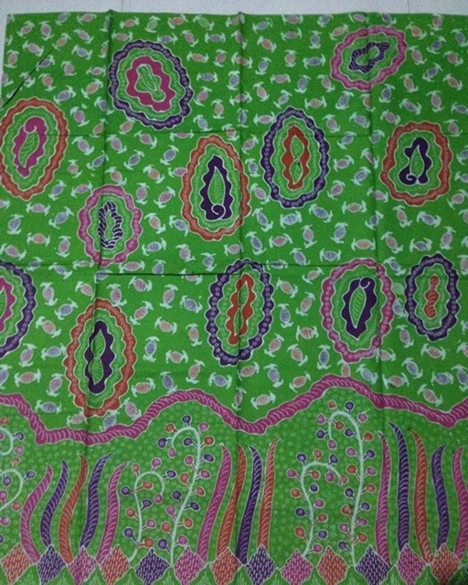 Kain Batik Tulis Madura Warna Hijau Muda
